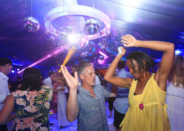 Couple hitting the dance floor