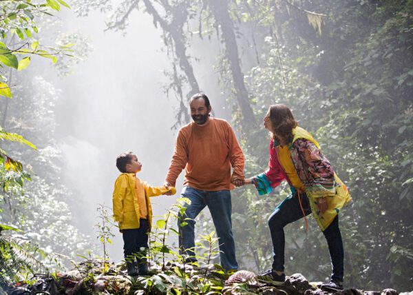 Family portrait at La Paz Waterfall Gardens